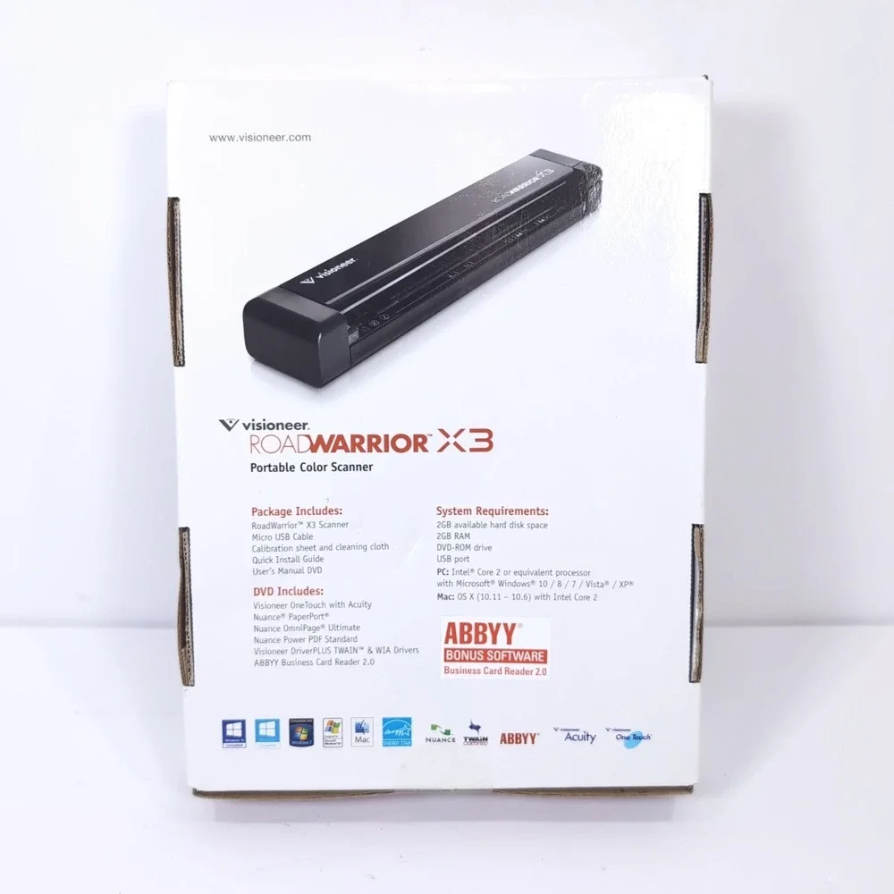VISIONEER ROADWARRIOR X3 RW-X3 PORTABLE COLOR SCANNER NEW SEALED